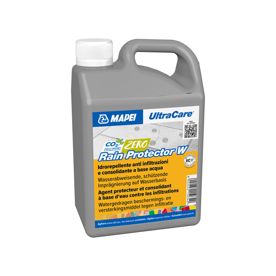 Trattamento idrorepellente Mapei UltraCare Rain Protector W 1 litro per protezione superfici esterne