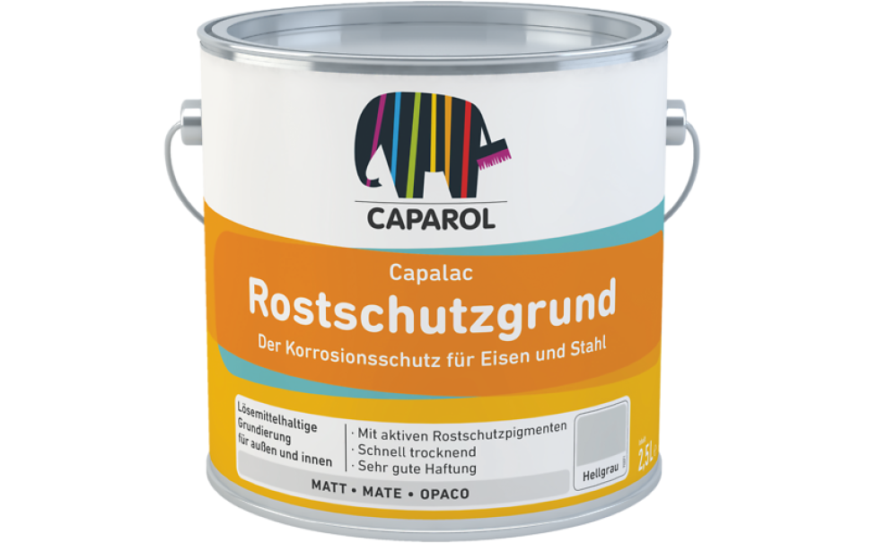 caparol caparol - capalac rostschutzgrund fondo antiruggine grigio 2,5lt - foto 1
