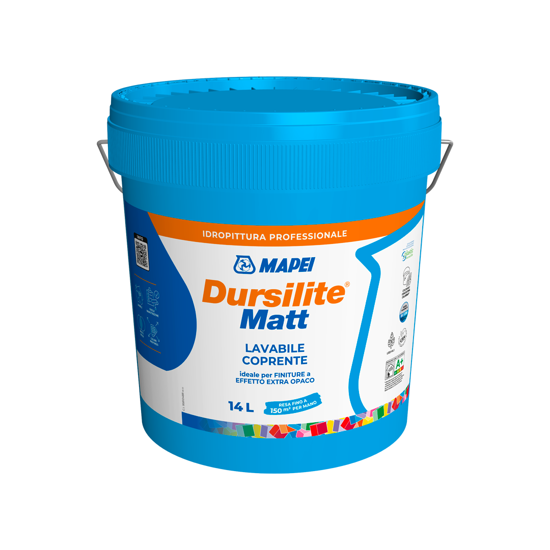 mapei mapei - dursilite matt idropittura murale bianco extra opaco 14 lt - foto 1