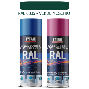 Tytan - smalto acrilico art spray rapida essicazione 400 ml ral 6005 verde muschio