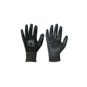 Logica - guanti in nylon nero con polso in maglia misura 10