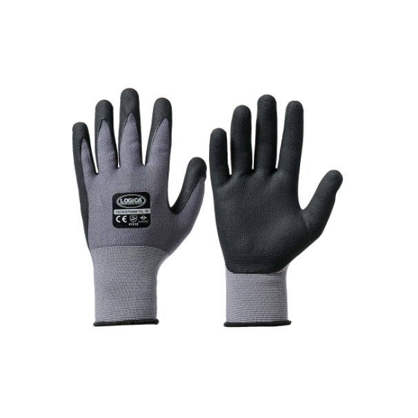 logica professional logica - guanto in poliestere spalmato foam nitrile nero taglia 10 - foto 1