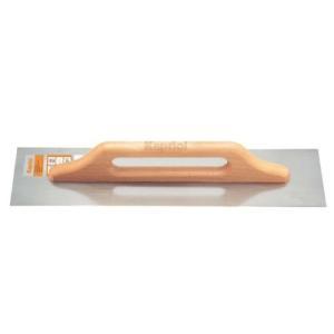 Frattone acciaio inox  14x50 cm manico legno professionale