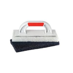 Kapriol - frattazzo per pulitura in plastica abs con due tamponi nero