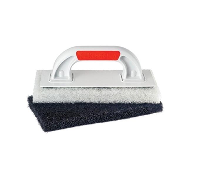 Frattazzo per pulizia Kapriol con tamponi bianchi e neri base ABS impugnatura ergonomica