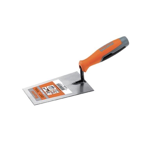 Cazzuolino Kapriol a punta quadra 14 cm con manico ergonomico in acciaio per edilizia