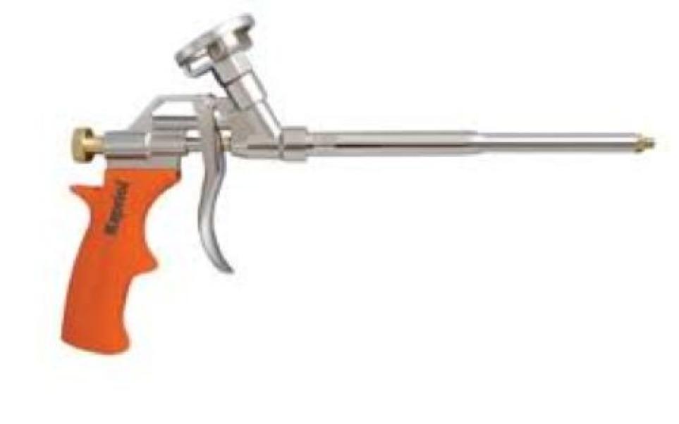 pistola professionale per schiuma poliuretanica Kapriol con impugnatura ergonomica arancione