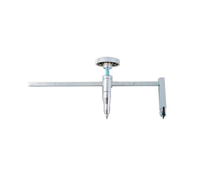 Compasso taglia cerchi Kapriol in acciaio cromato per fori su cartongesso