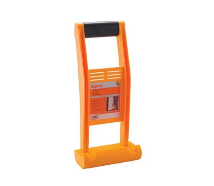 maniglia per trasporto pannelli in pvc mac con impugnatura antiscivolo maniglia per trasporto lastre in pvc mac colore arancio con impugnatura antiscivolo vista frontale