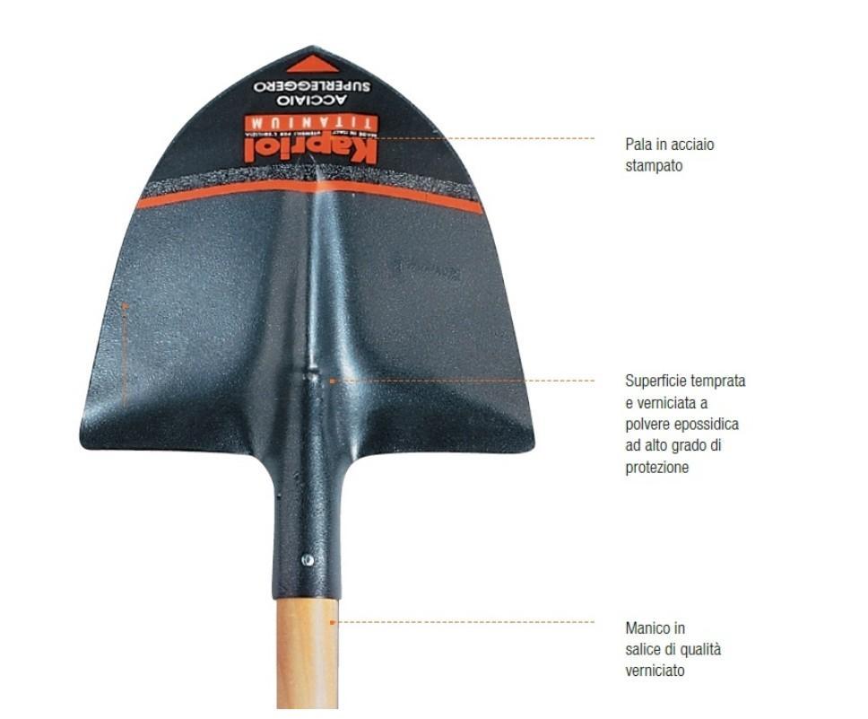 morganti spa kapriol - badile golden da muratore in acciaio con manico legno - foto 1