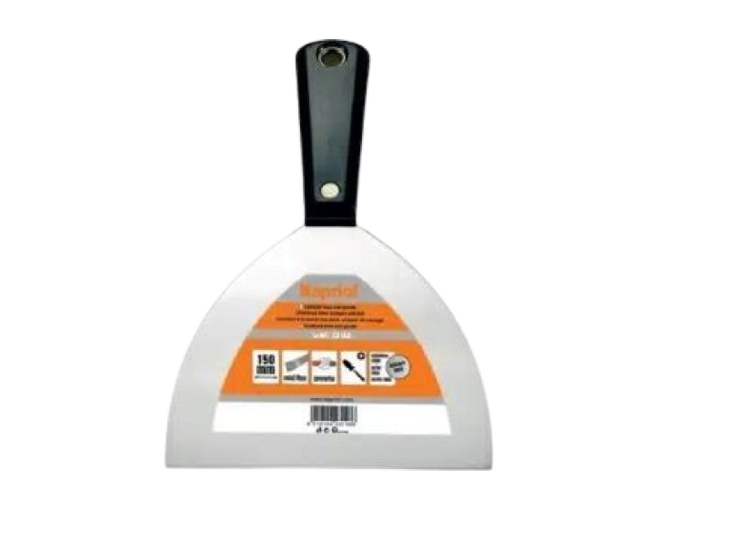 Spatola in acciaio Kapriol con manico in PVC da 15 cm ideale per rasatura e stuccatura
