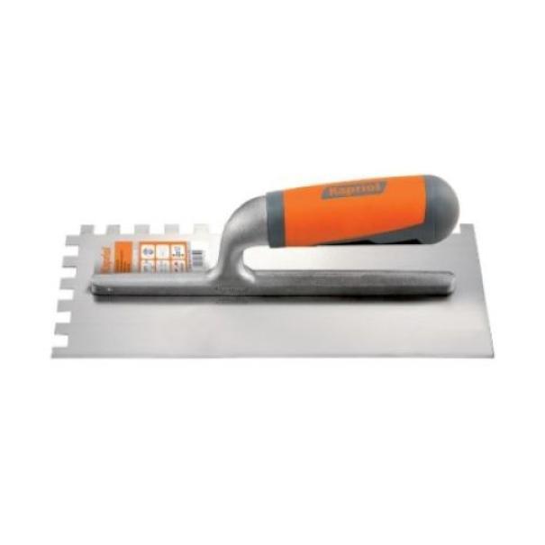 Frattone dentato Kapriol 12x28 cm denti 4x4 mm con manico ergonomico in PVC per applicazione colle e piastrelle