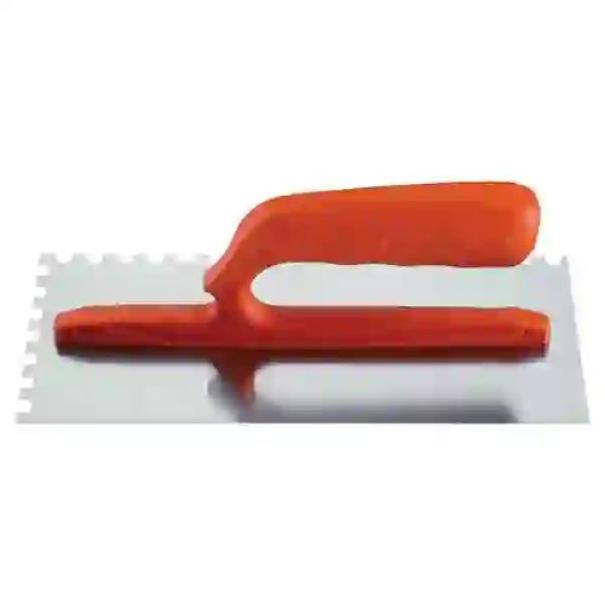 frattone dentato kapriol con impugnatura in pvc e lama 12x28 centimetri per edilizia professionale