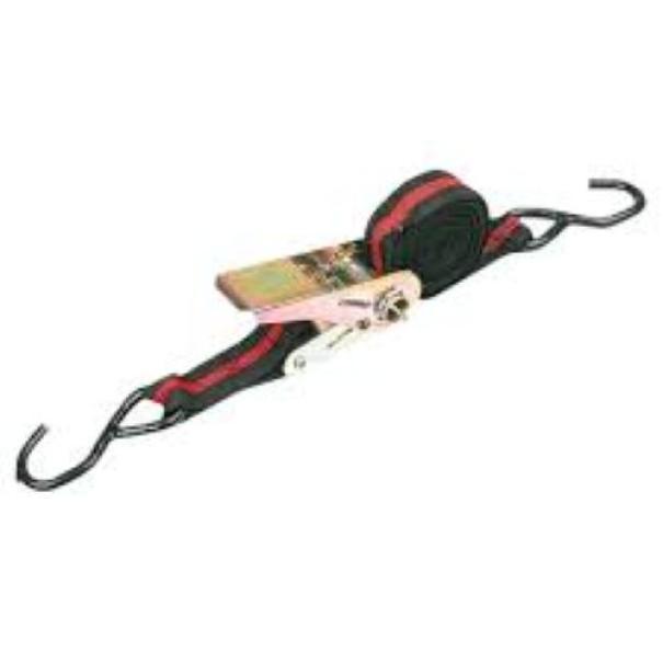 cinghia di ancoraggio con cricchetto 25mmx5m MAC portata 500kg con ganci a uncino