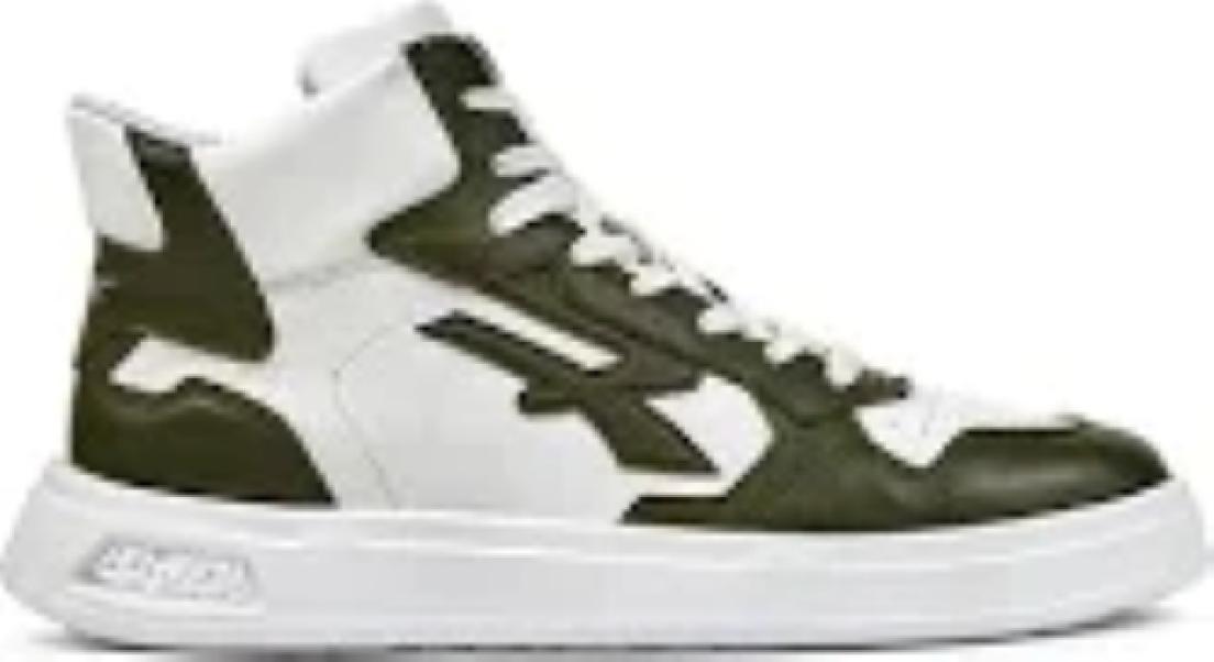 Scarpa antinfortunistica alta U Group Upower Exa OB SR taglia 45 vista laterale bianco verde