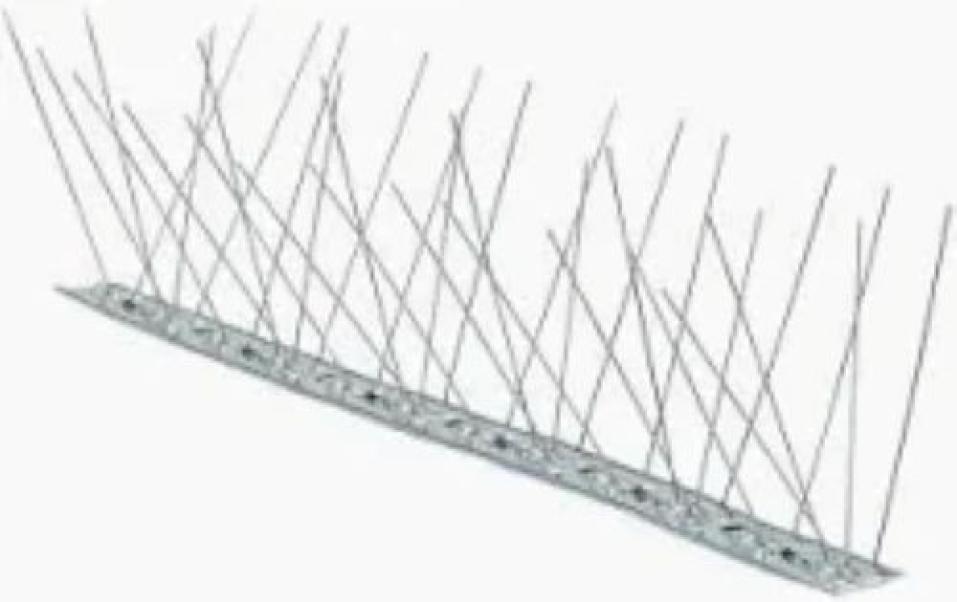 dissuasore per volatili in acciaio inox con base per muretti a spilli MAC