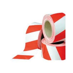 Nastro segnaletico bianco rosso 70 mm x 200 m  delimitazione aree con dispenser