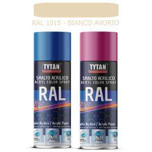 Tytan - smalto acrilico art spray rapida essicazione 400 ml ral 1015 bianco avorio