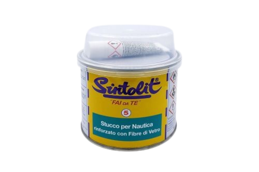 Stucco metallico DFL Sintolit bicomponente per metallo 375 ml con fibre di vetro