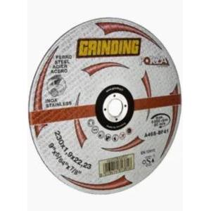 Disco abrasivo per inox e ferro  grinding 230x1.9 mm foro 22.2 mm