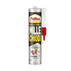 Adesivo trasparente  millechiodi crystal 290 gr cartuccia sigillante universale