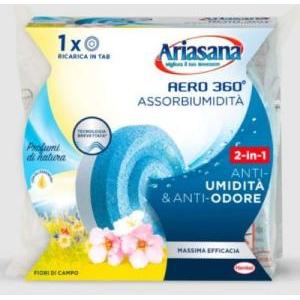 Assorbiumidità  ariasana aero 360 tab 450 grammi ricarica fiori di campo