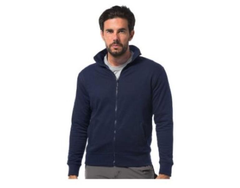 logica professional logica - felpa policotone monocolore blu navy con zip lunga tg. l - foto 1