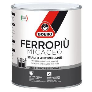 - ferropiù micaceo smalto antiruggine all'acqua lt 0,75 grigio chiaro grana fine