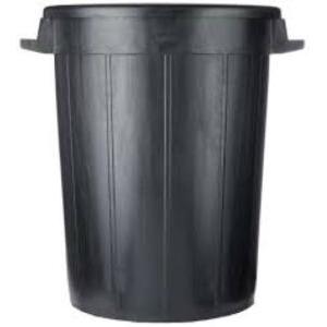 Bidone raccolta rifiuti industriale 100 litri plastica nera mac