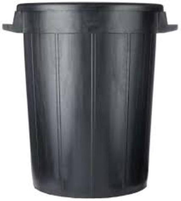 bidone raccolta immondizia DFL 100 litri nero sovrapponibile senza coperchio