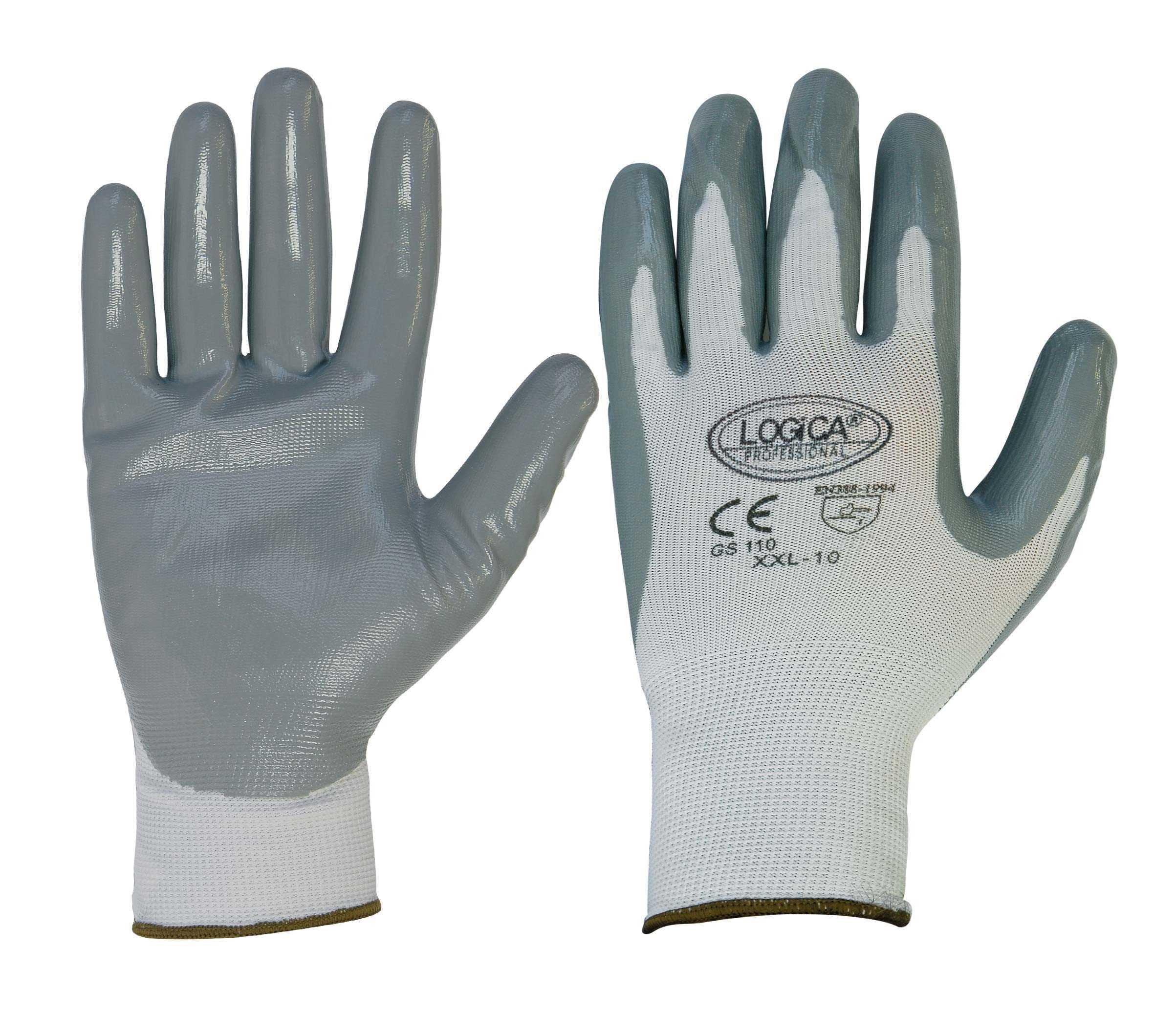 logica professional guanto spalmato in nitrile grigio cod.gs110/s11 - foto 1