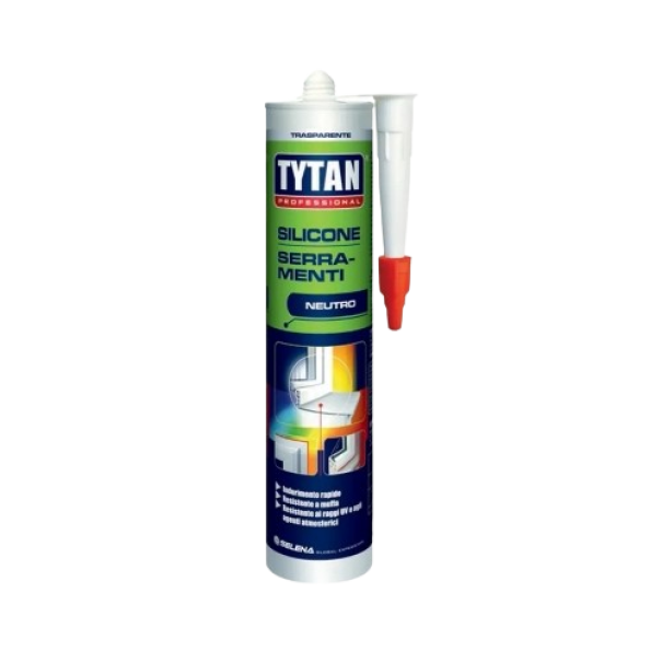 sigillante siliconico neutro per serramenti in alluminio Selena Italia Tytan Professional 300 ml