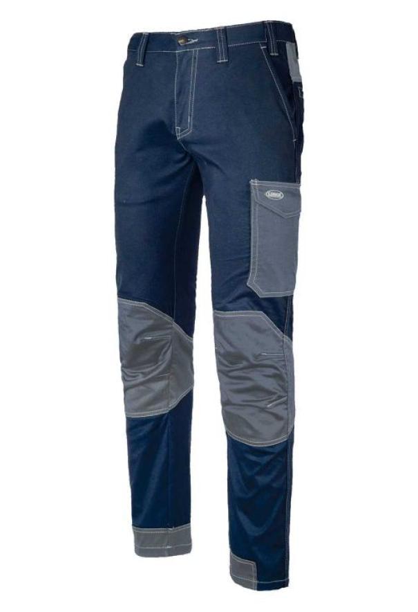 pantalone tecnico multitasche da lavoro logica professional taglia s blu grigio rinforzato