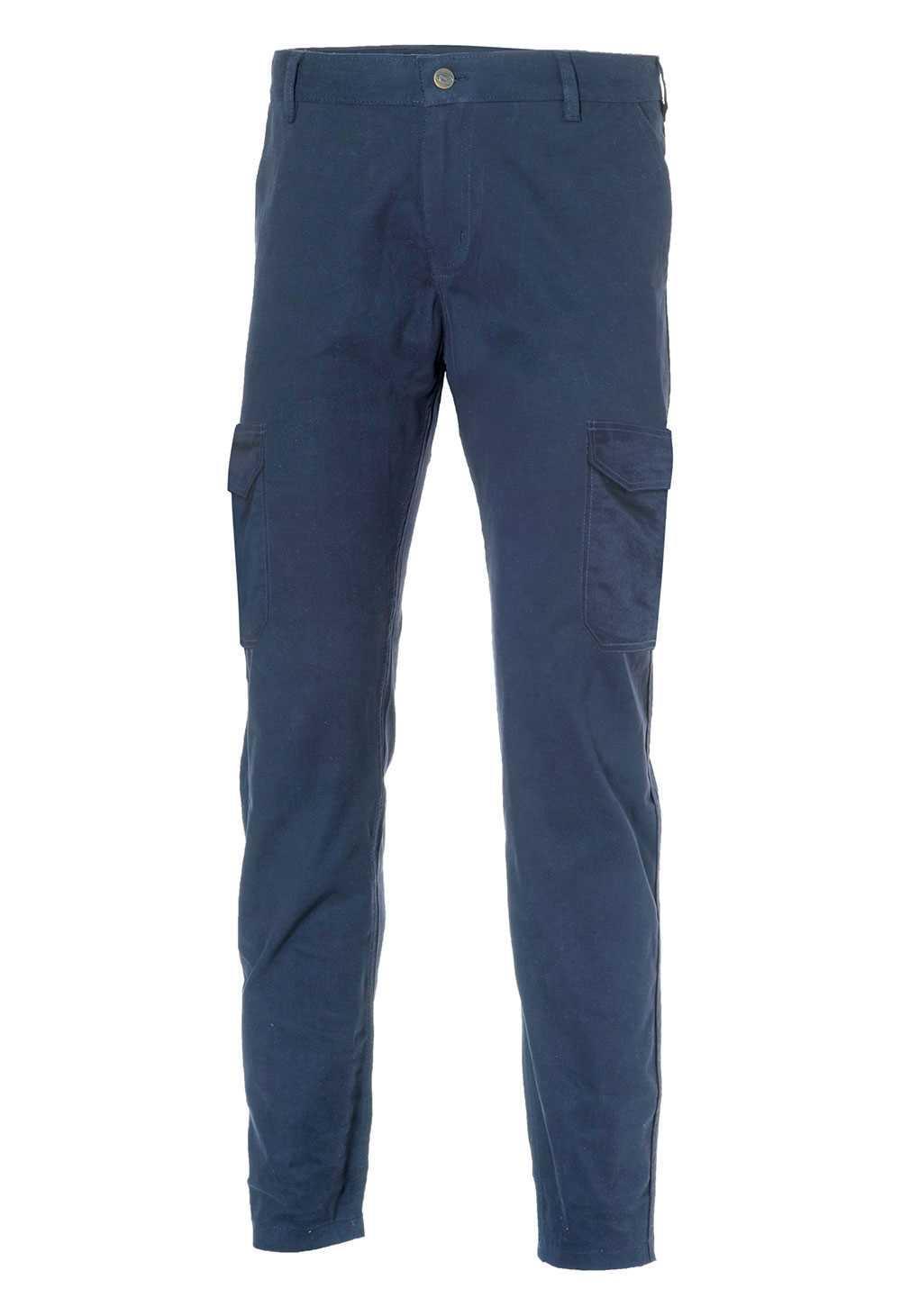 logica professional logica - pantaloni estivi cotone stretch comodi e resistenti lycra blu c/tasconi tg. 52 - foto 1