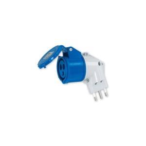 Adattatore elettrico mac collegamento spina 2p t 16a ip20 cee 230v compatto