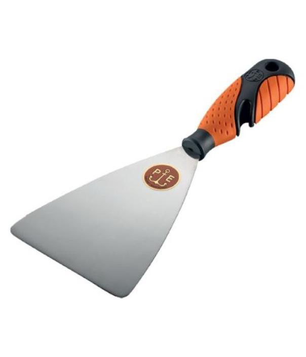 Spatola liscia professionale Mac da 12 cm con manico ergonomico nero e arancione