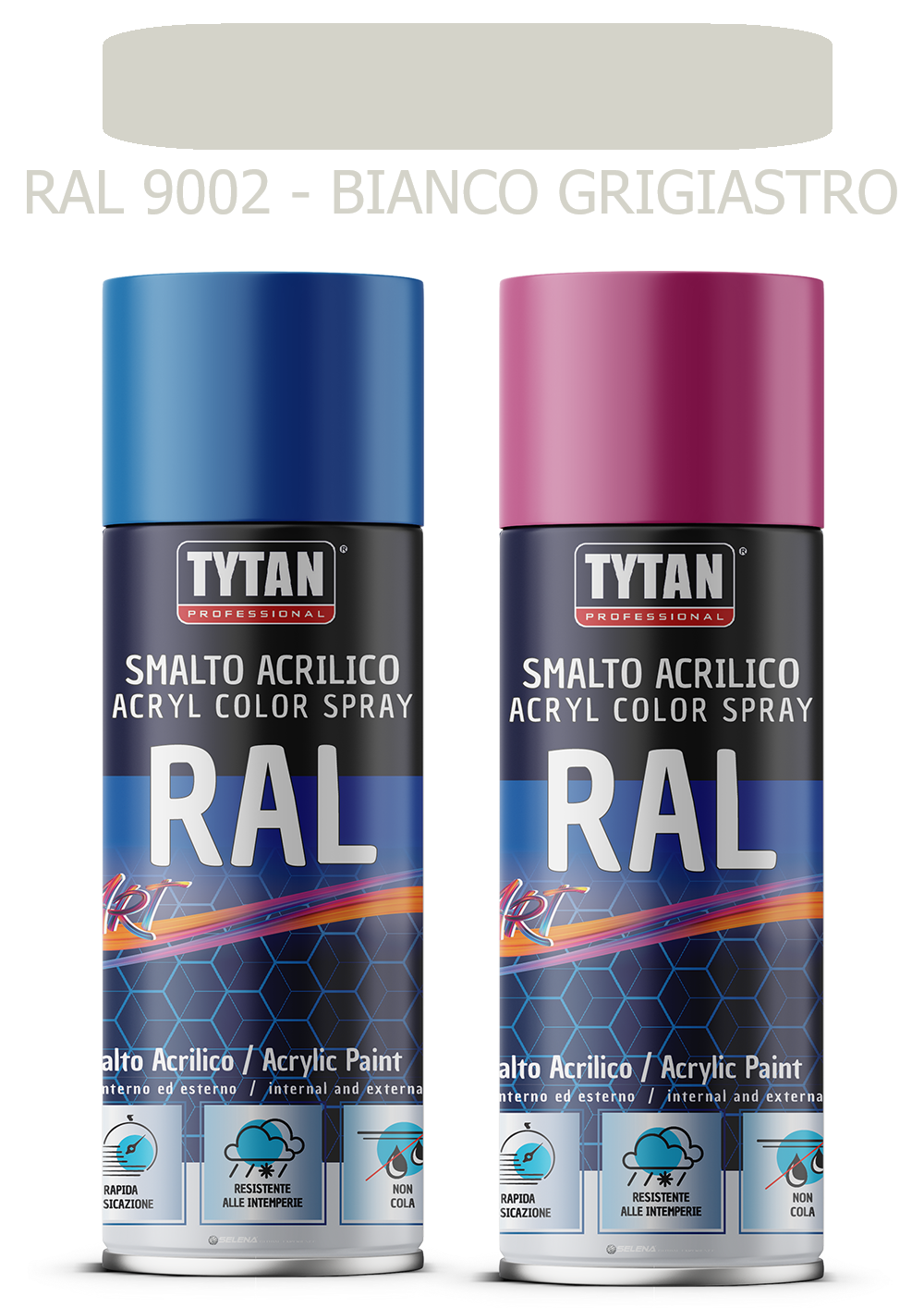 selena italia tytan - smalto acrilico art spray rapida essicazione 400 ml ral 9002 bianco grigiastro - foto 1