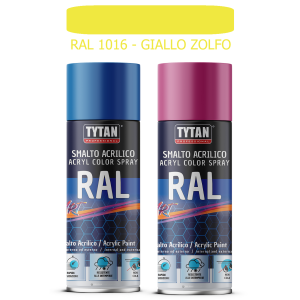 Tytan - smalto acrilico art spray rapida essicazione 400 ml ral 1016 giallo zolfo