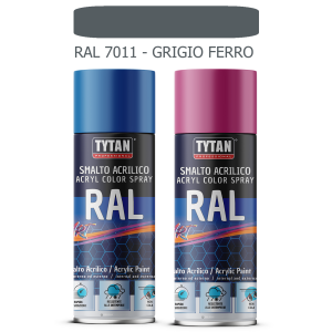 Tytan - smalto acrilico art spray rapida essicazione 400 ml ral 7011 grigio ferro