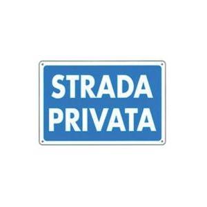 Cartello segnaletico strada privata pvc 20x30 cm resistente agenti atmosferici mac