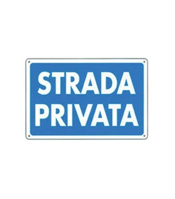 cartello strada privata in pvc dimensioni 20x30 centimetri segnaletica dfl per uso esterno