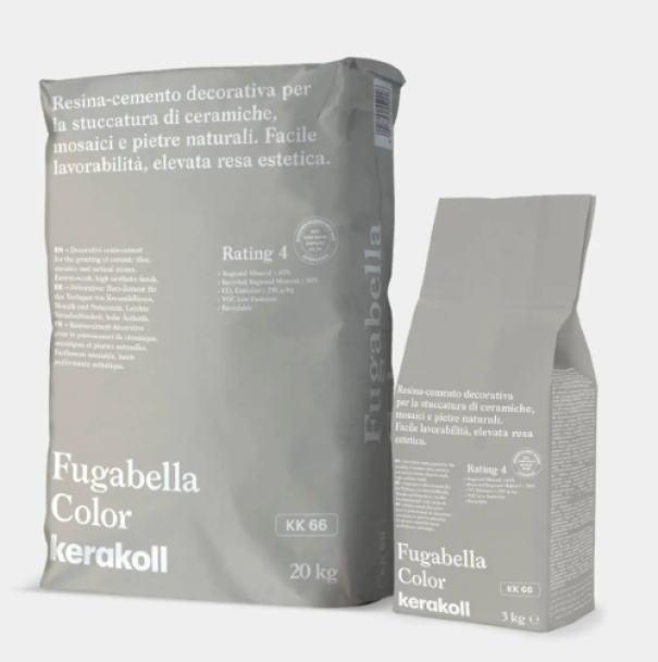 Visione confezione Fugabella Color Kerakoll stucco resina cemento 3 kg colore 158