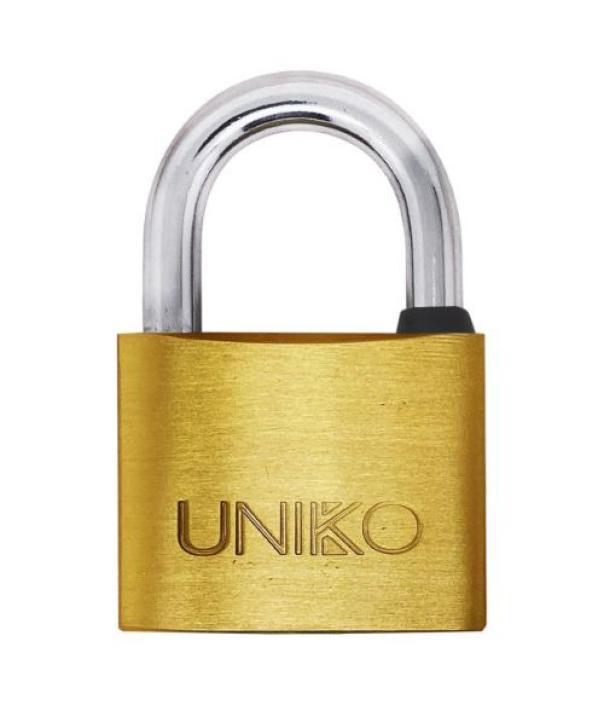 lucchetto rettangolare in ottone MAC Uniko 60 mm per sicurezza cancelli portoni e magazzini