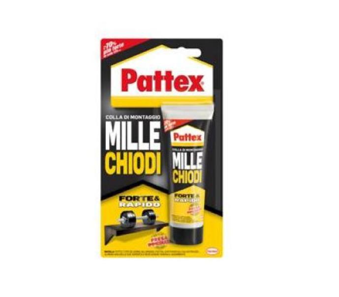 adesivo di montaggio Pattex Millechiodi forte rapido 100g bianco in blister