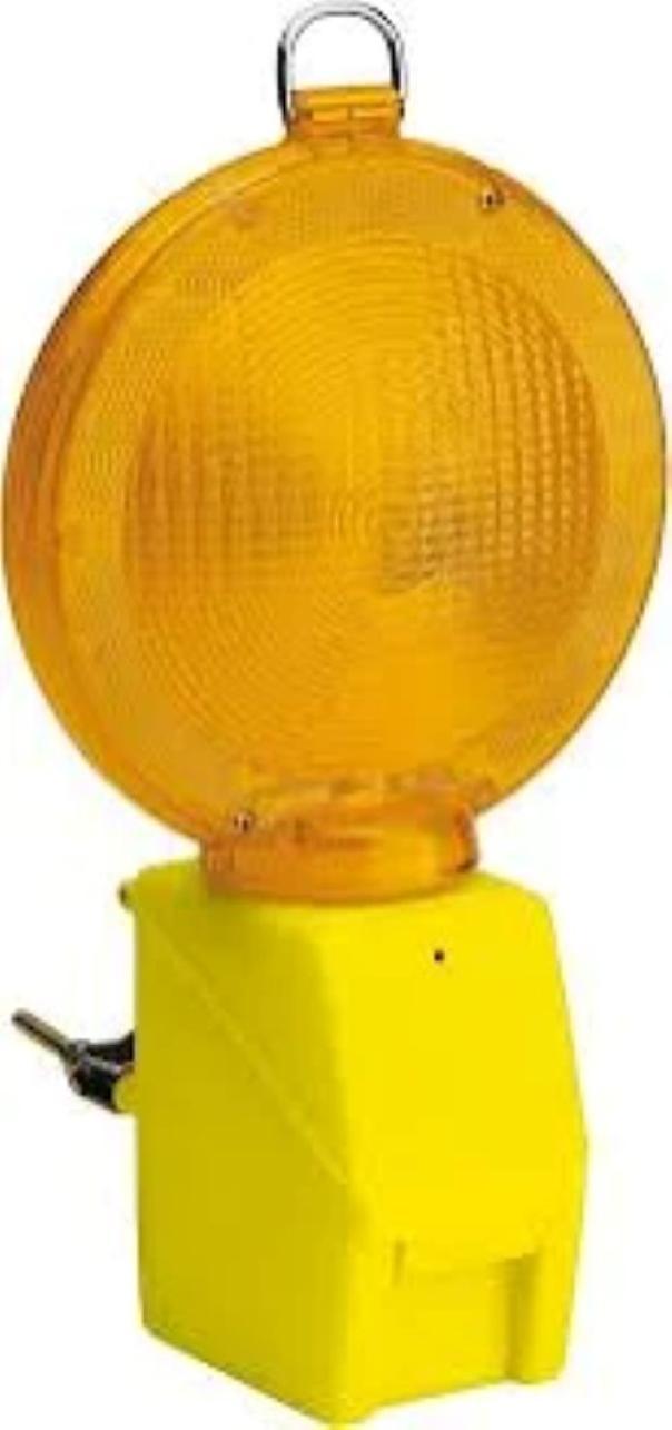 lampada lampeggiante gialla DFL per segnalazione cantieri e sicurezza stradale