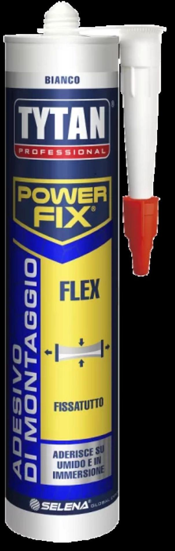 adesivo di montaggio flessibile Selena Italia Tytan Power Fix Flex 290 ml bianco in cartuccia