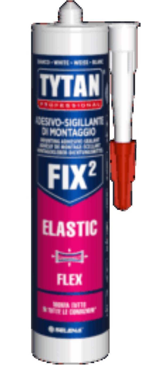 Adesivo sigillante di montaggio Tytan Fix2 Elastic Flex 290 ml bianco per fissaggi professionali