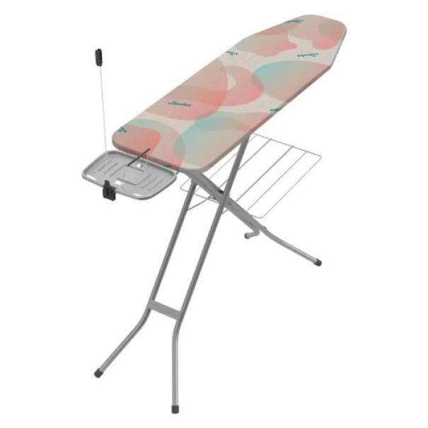 asse da stiro professionale con poggiaferro regolabile e telaio robusto 120x38 cm
