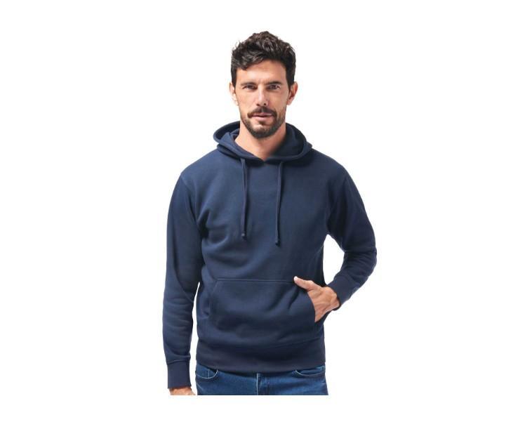 logica professional logica – felpa policotone blu navy con cappuccio e tasca a marsupio tg. xl - foto 1
