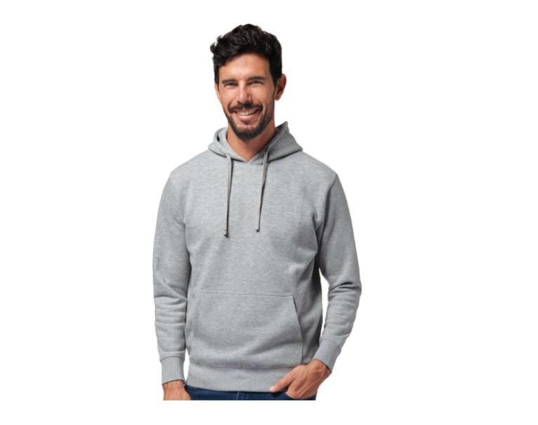 logica professional logica – felpa policotone grigio con cappuccio e tasca a marsupio tg. 2xl - foto 1